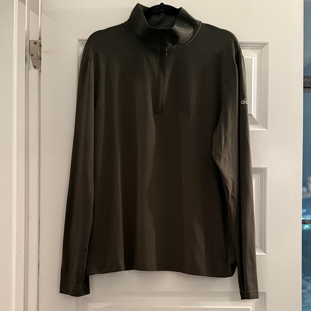 Alo forest green quarter zip